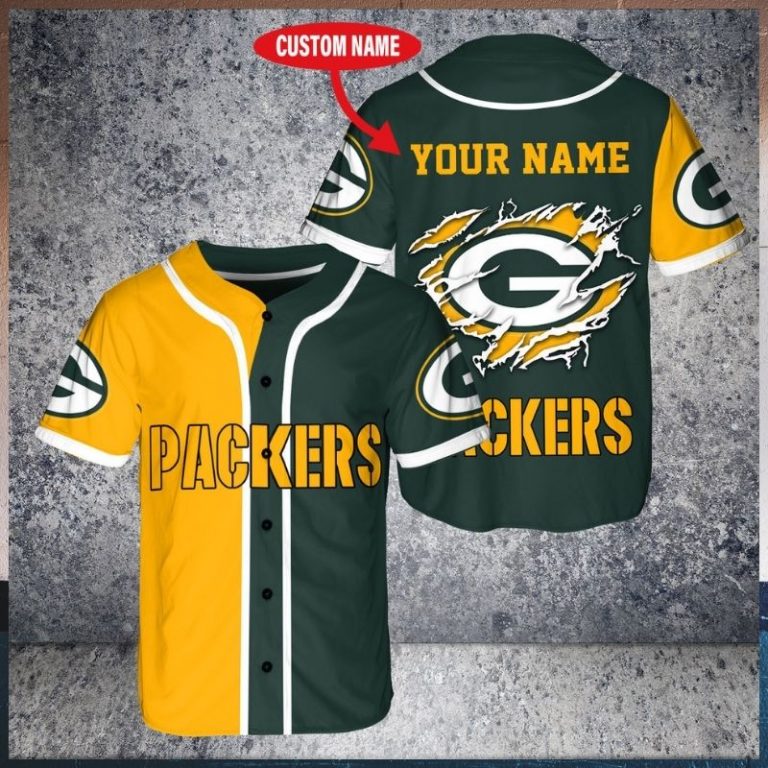 NFL Green Bay Packers custom personalized name Baseball Jersey 8