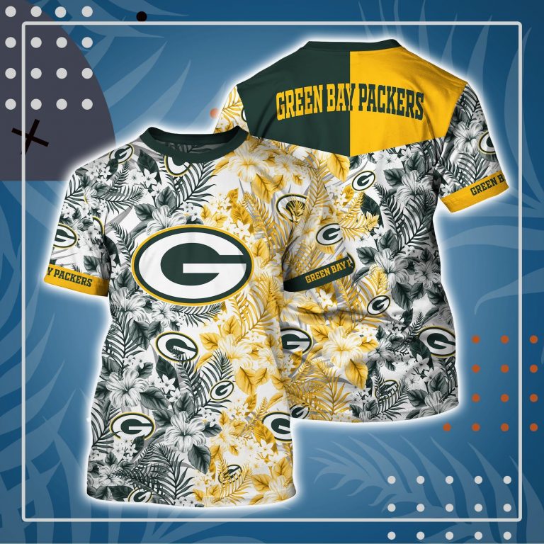 NFL Green Bay Packers hibiscus 3d shirt 10