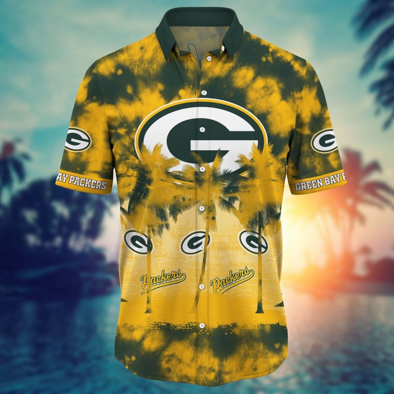 NFL Green Bay Packers logo Hawaiian shirt, short 12