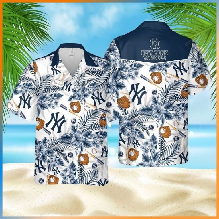 New York Yankees Baseball Hawaiian Shirt, short 8