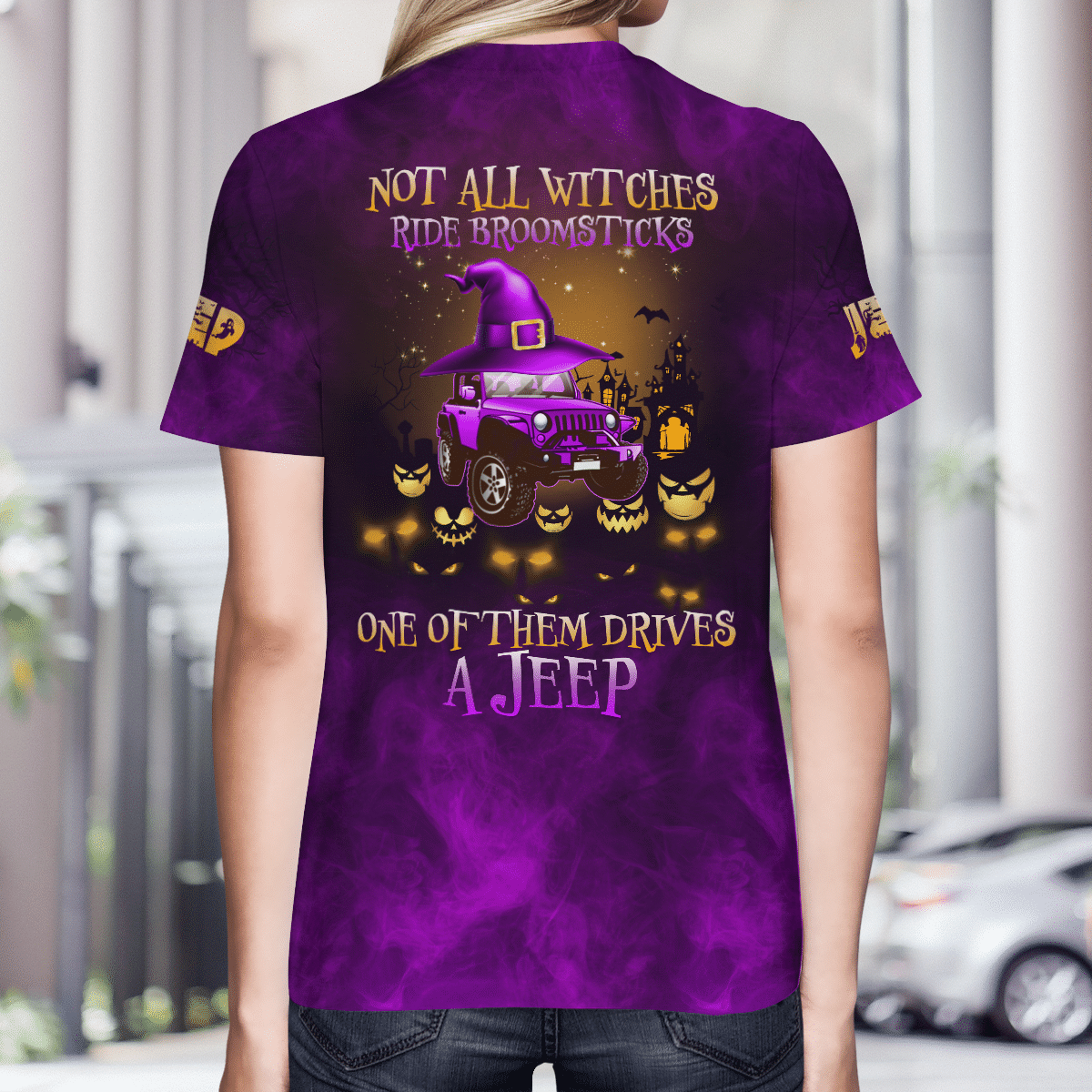 Not all the witches ride broomsticks one of them drives a jeep 3d T shirt 4