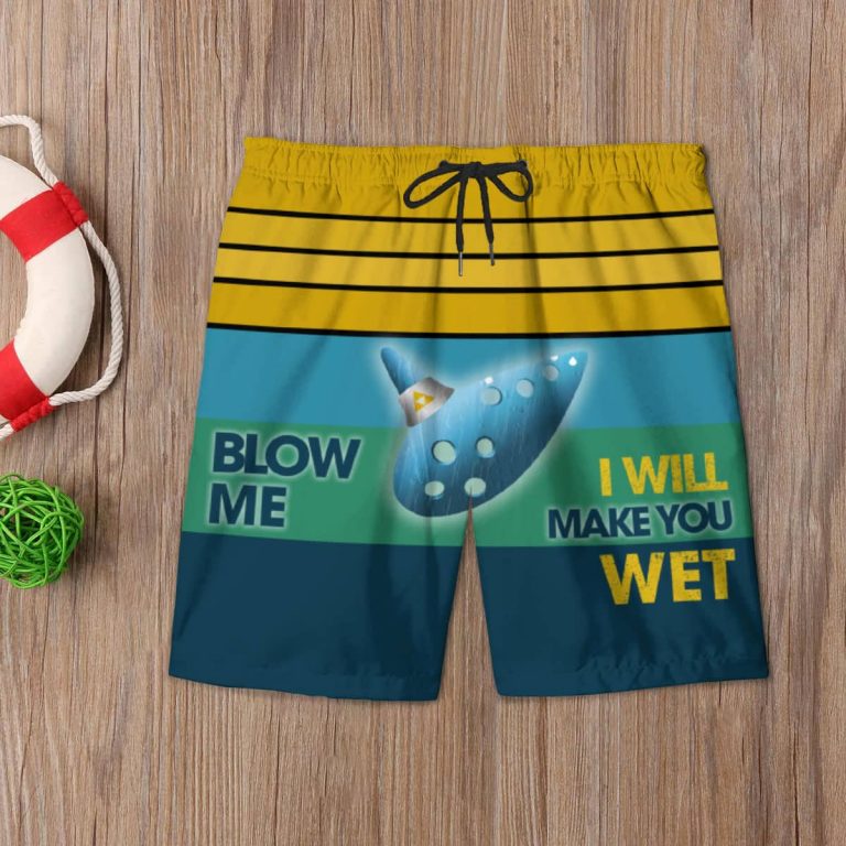 Ocarina blow me I will make you wet men beach short 7