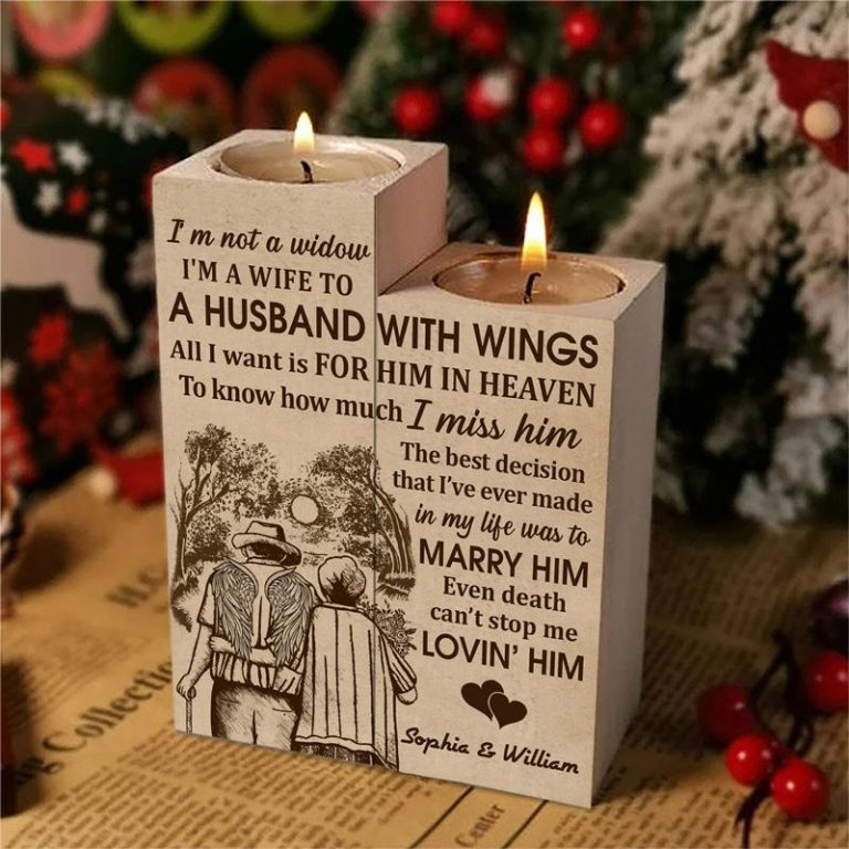 Old Couple Im Not A Widow Im a wife to a husband custom name candle 3