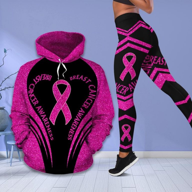 Pink Breast Cancer Awareness 3d hoodie legging 8
