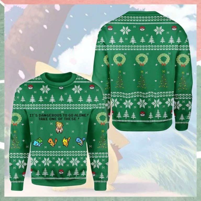 Pokemon Starter Pack It's dangerous to go alone Ugly sweater 10