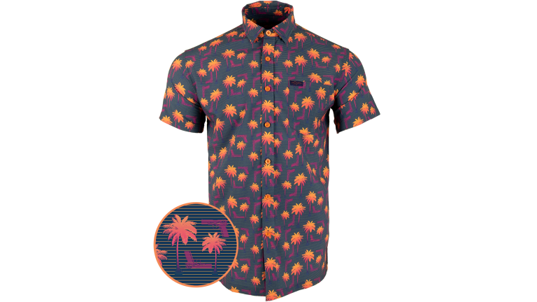 Rising Palm Orange Shotgun Hawaiian shirt 8