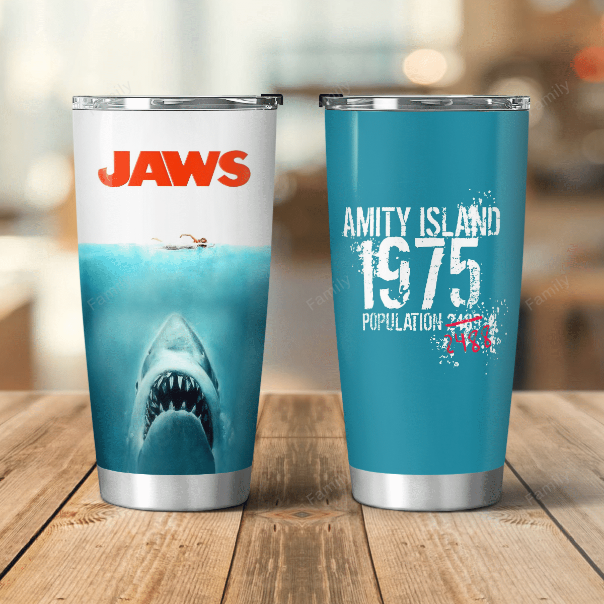 Shark Jaws Amity Island 1975 tumbler 14
