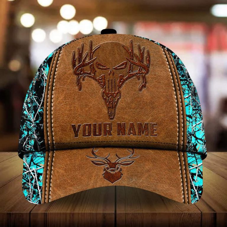 Skull Deer hunting Pattern custom personalized name cap 25