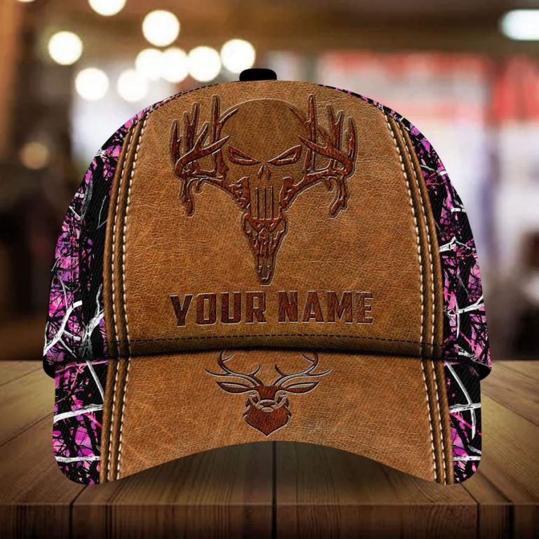 Skull Deer hunting Pattern custom personalized name cap 24