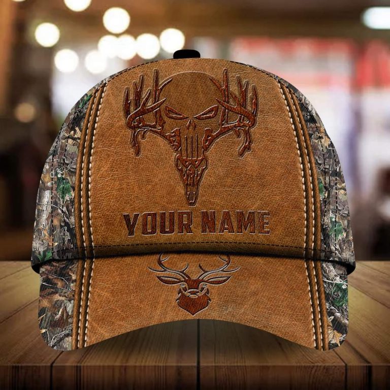 Skull Deer hunting Pattern custom personalized name cap 26