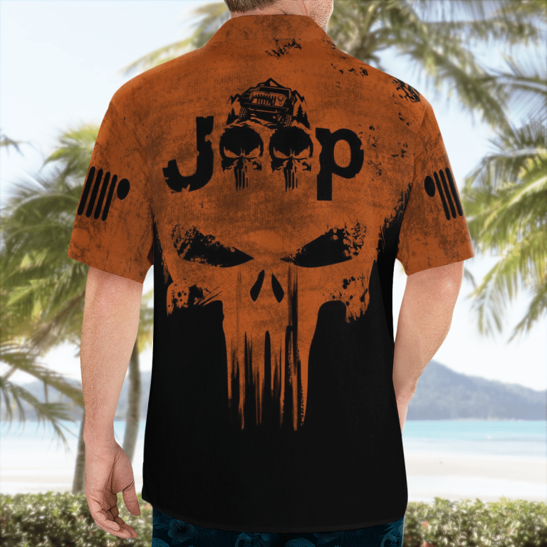 Skull jeep Hawaiian shirt 3
