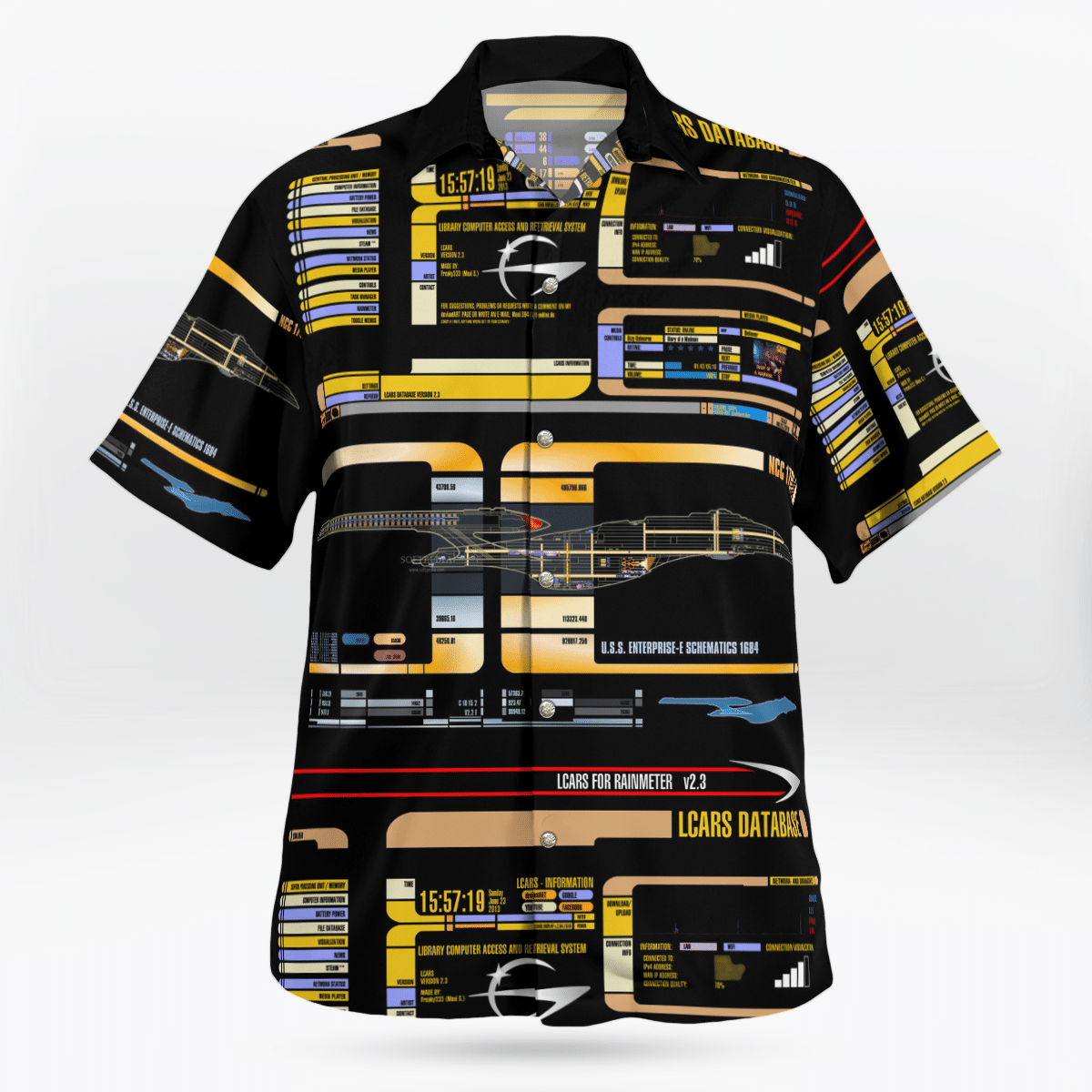 Star Trek control panel Hawaiian shirt 1