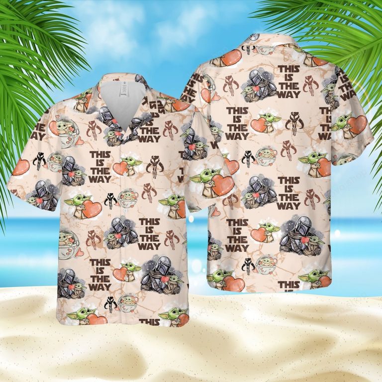Star Wars Baby Yoda Darth Vader this is the way Hawaiian shirt, short 6