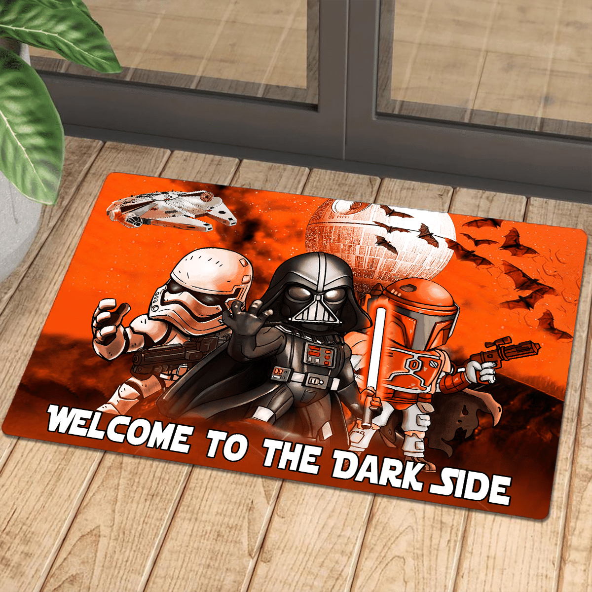 Star Wars Darth Vader Stormtrooper Boba Fett Welcome to the dark side doormat 10