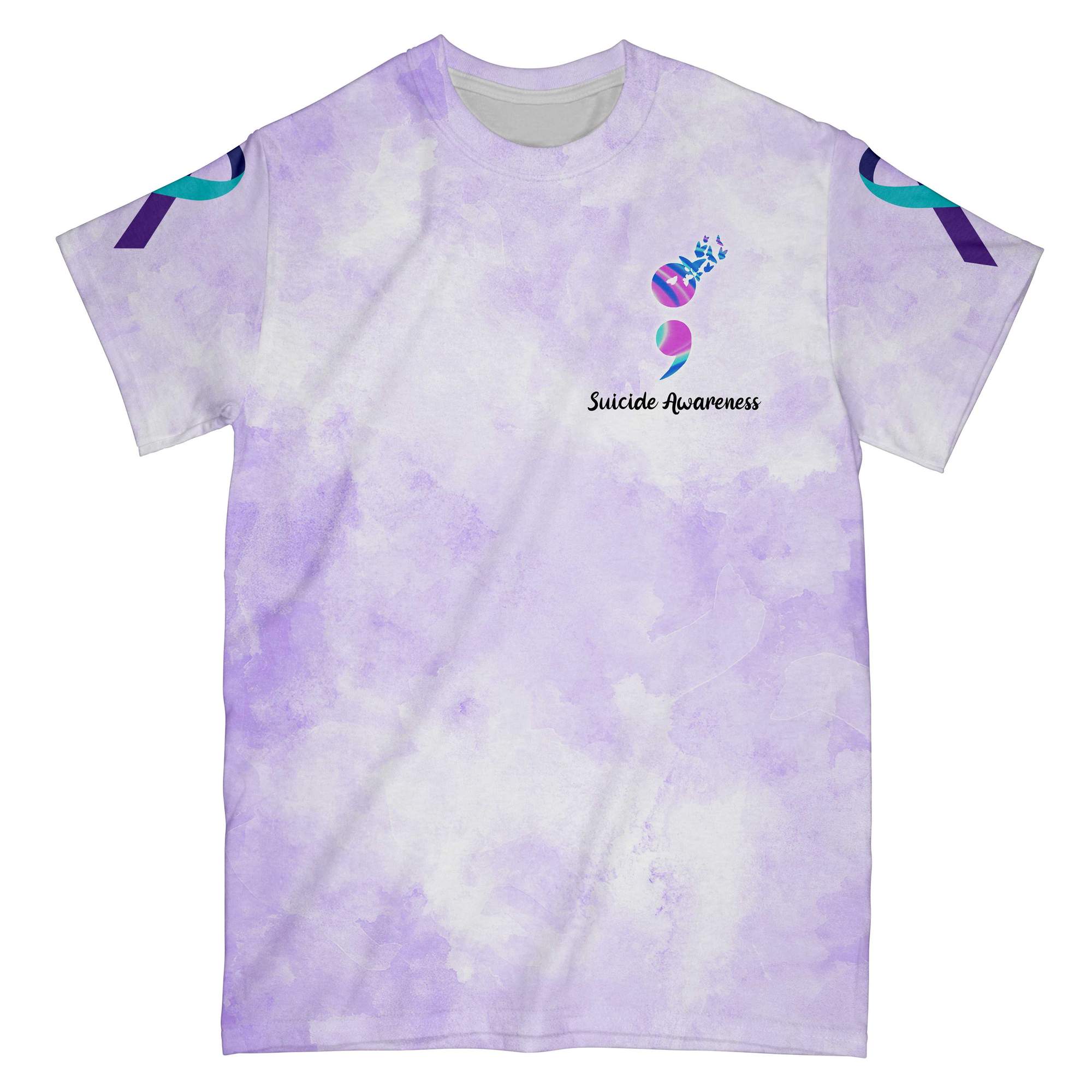 Suicide Awareness In September We Wear Teal and Purple 3d shirt 4