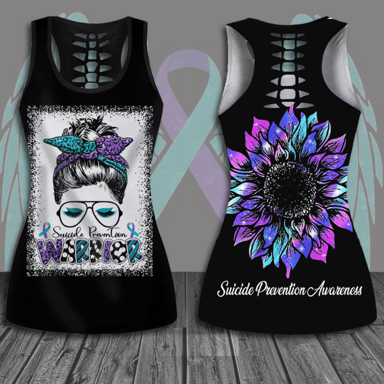 Suicide Prevention Warrior tank top legging 9