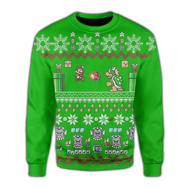 Superman Mario Ugly Christmas Sweater 10