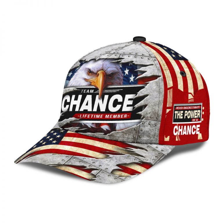 Team Chance lifetime member Eagle American flag cap 15