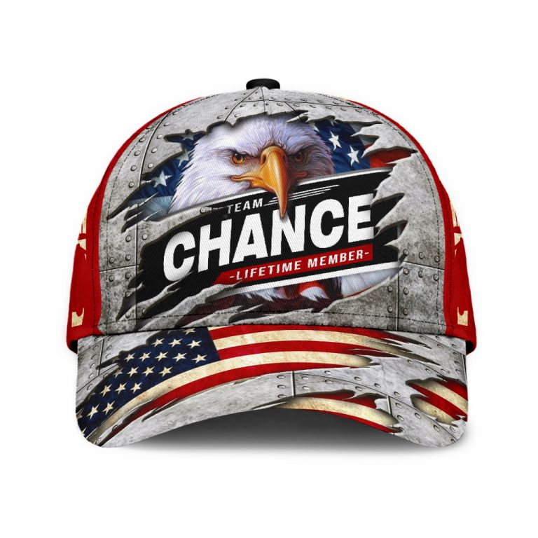 Team Chance lifetime member Eagle American flag cap 14