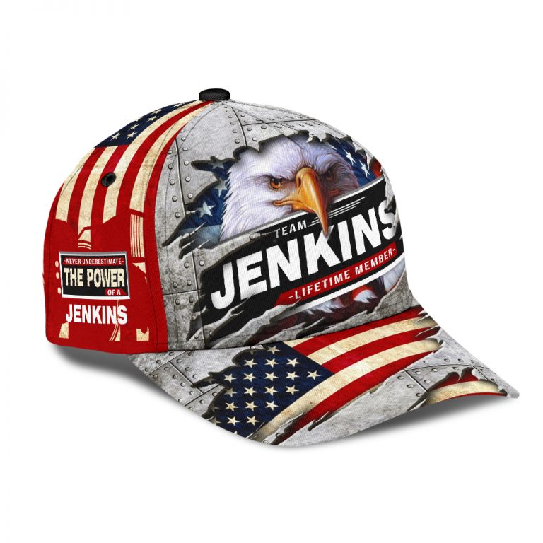 Team Jenkins lifetime member Eagle American flag cap 14