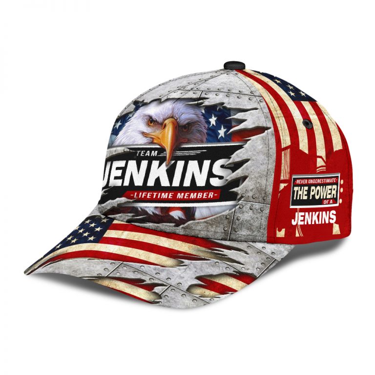 Team Jenkins lifetime member Eagle American flag cap 12