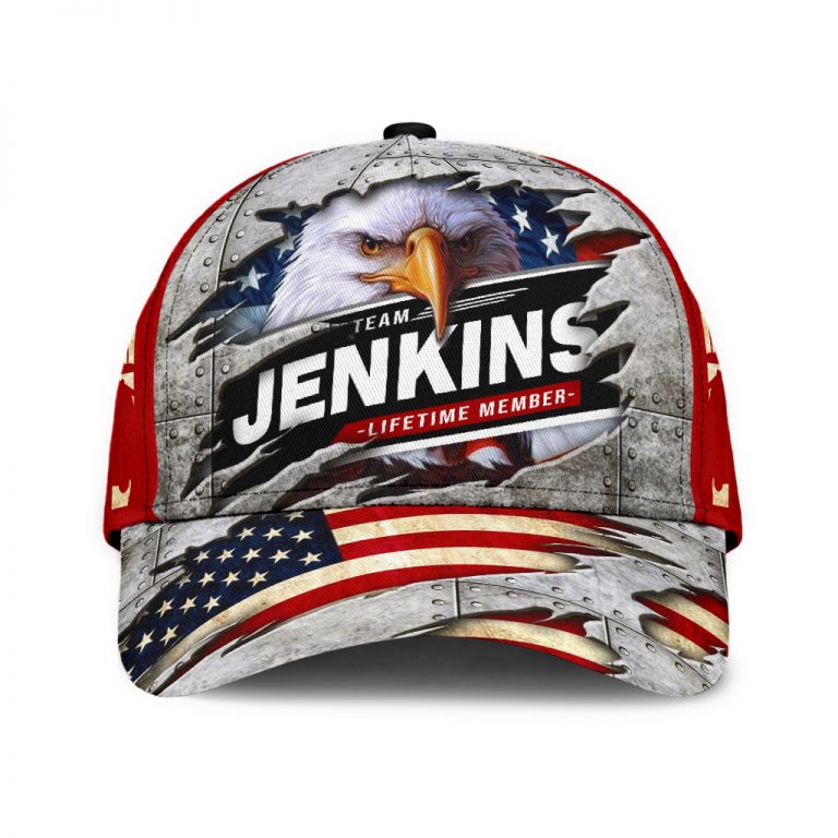 Team Jenkins lifetime member Eagle American flag cap 13