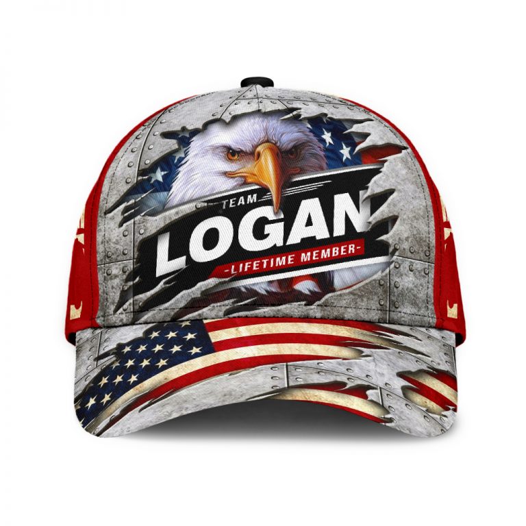 Team Logan lifetime member Eagle American flag cap 12