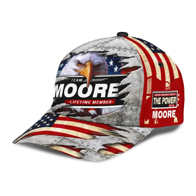 Team Moore lifetime member Eagle American flag cap 16