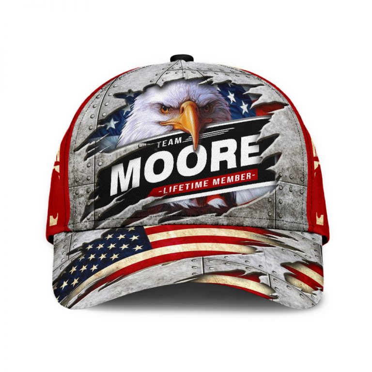 Team Moore lifetime member Eagle American flag cap 15
