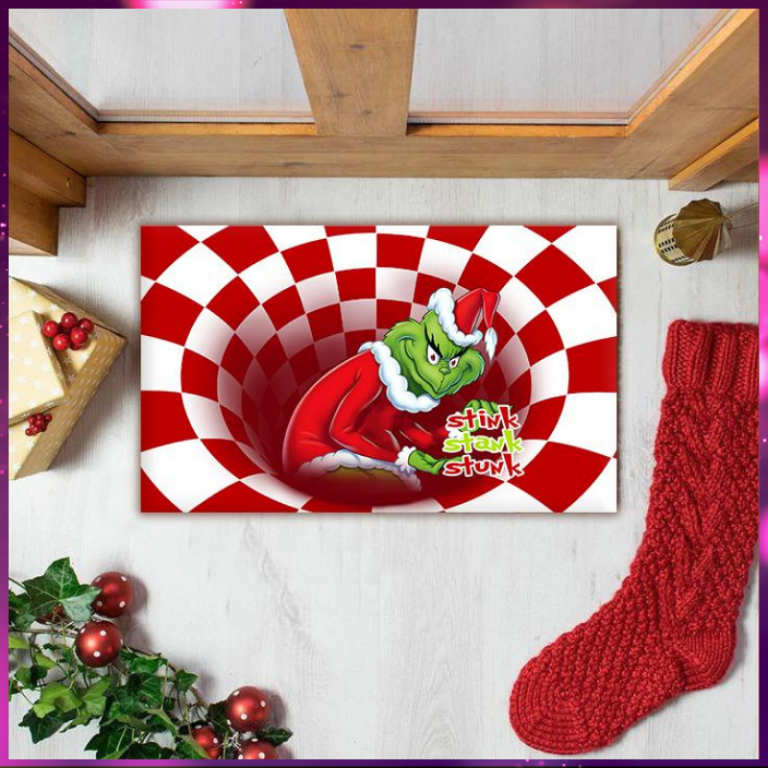 The Grinch Stink Stank Stuck Christmas 3d illusion doormat 9