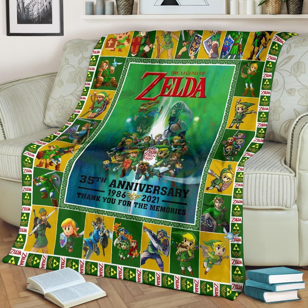 The legends of Zelda 35th anniversary thank you for the memories blanket 2