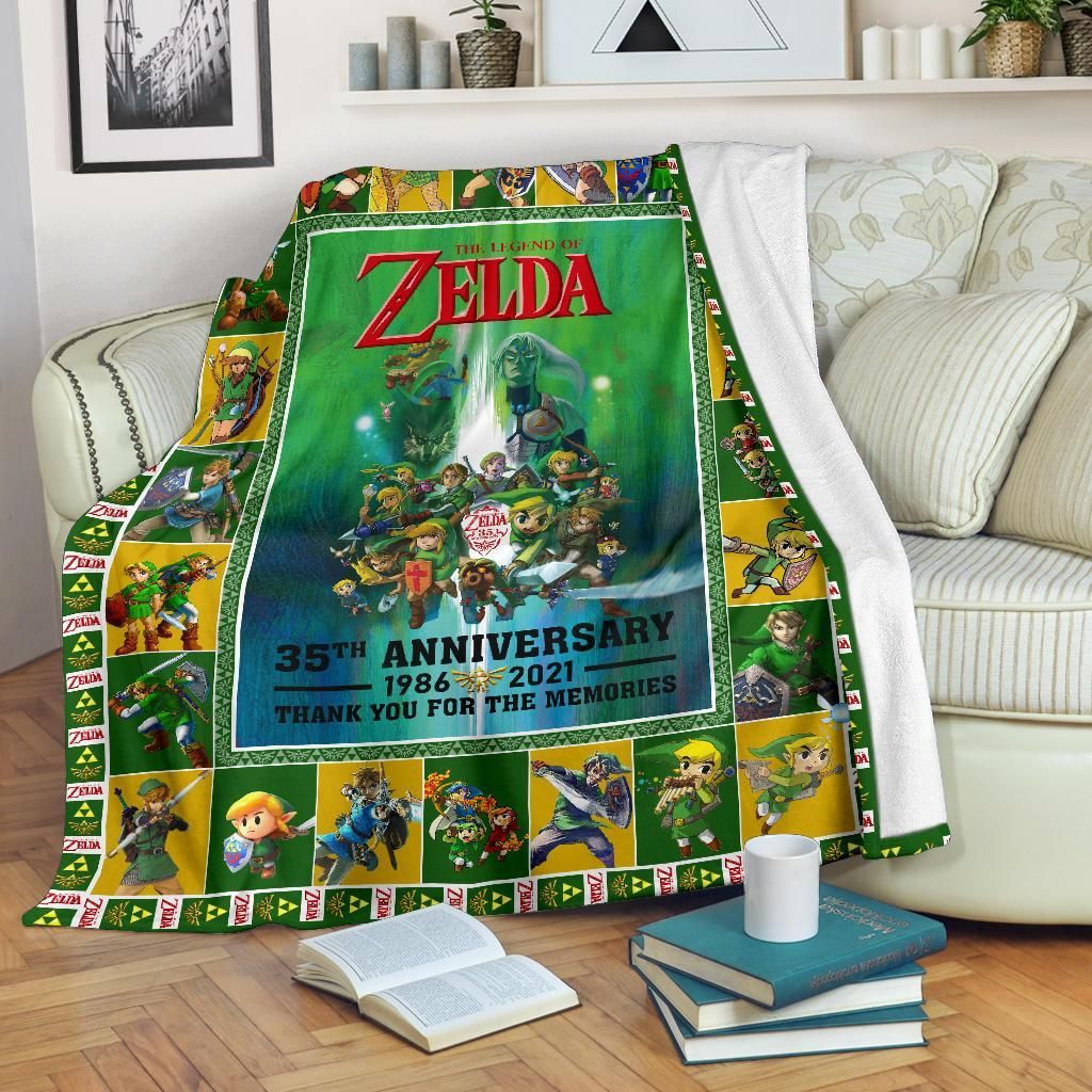 The legends of Zelda 35th anniversary thank you for the memories blanket 9
