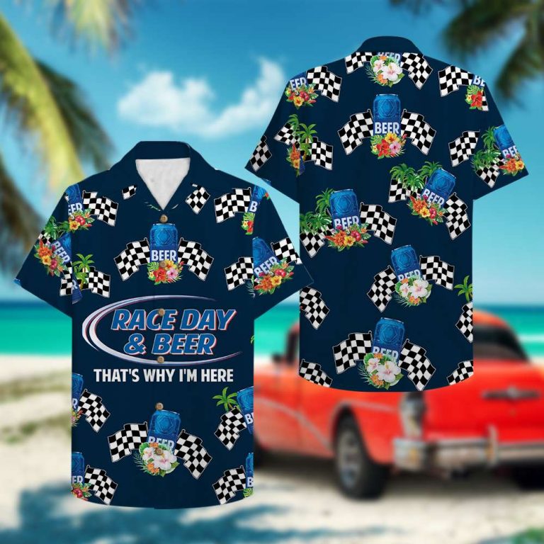 Track Racing Race Day And Beer Hawaiian Shirt 10