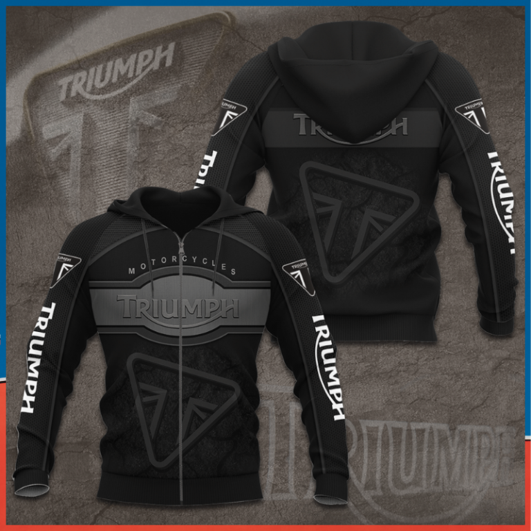 Triumph Motorcycles 3d zip hoodie 8