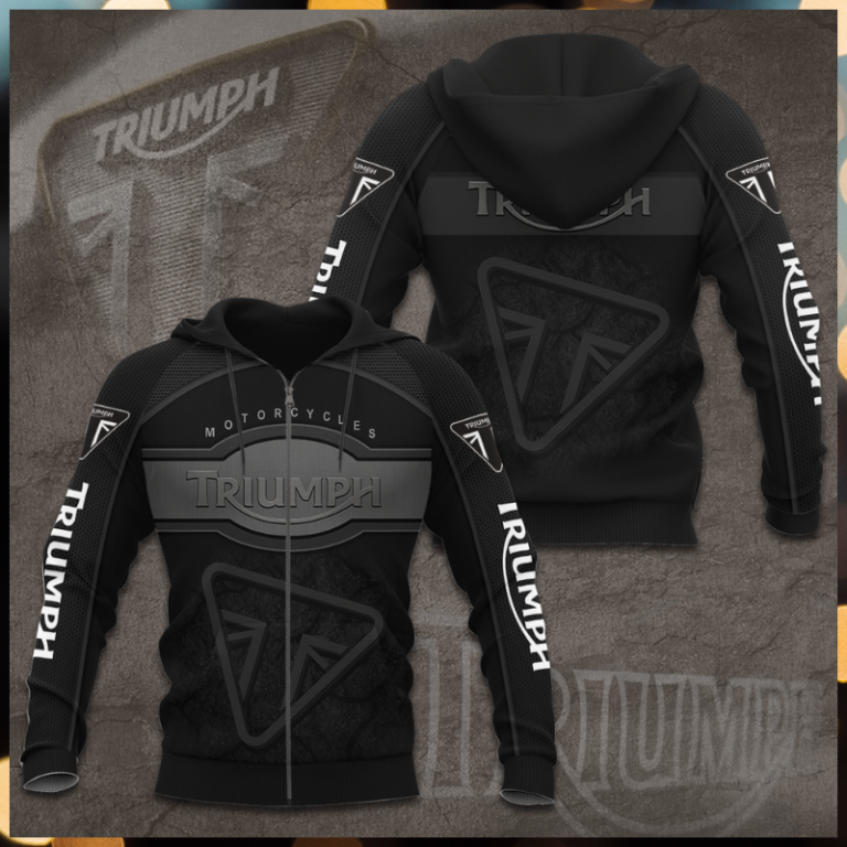 Triumph Motorcycles 3d zip hoodie 10