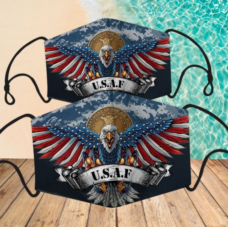 US Air Force Eagle American flag face mask 12