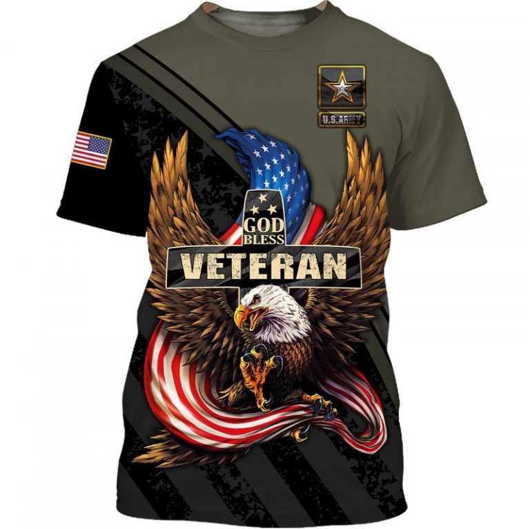 US Army Eagle God Bless Veteran 3d shirt hoodie 18