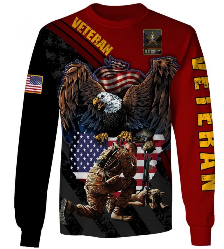 US Army Veteran Eagle American flag 3d shirt hoodie 18