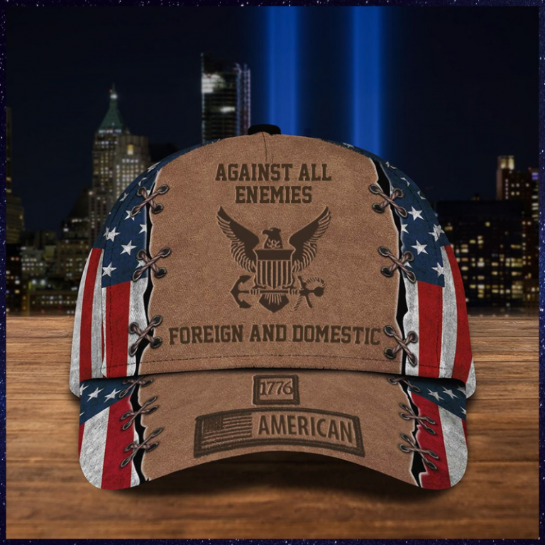 US Navy Against All Enemies Foreign and Domestic 1776 American cap 9
