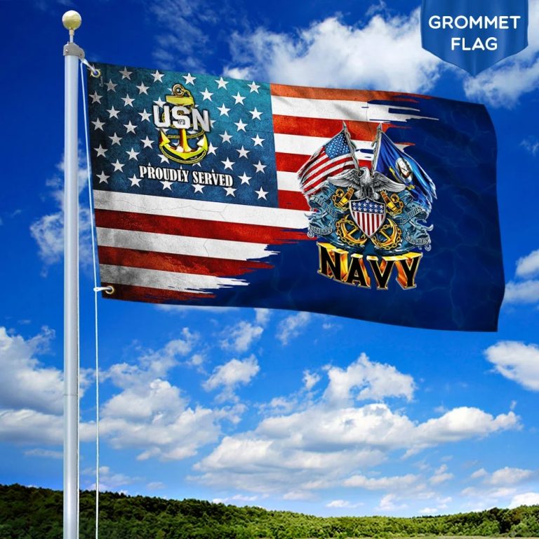 US Navy Proudly Served American Flag 9