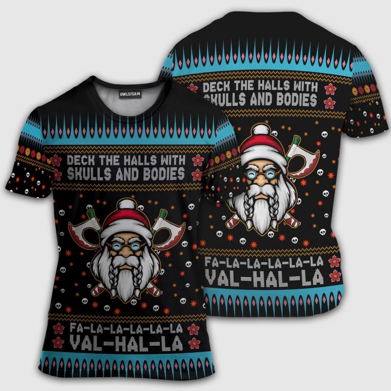 Viking Merry Xmas Valhalla 3d shirt hoodie 9
