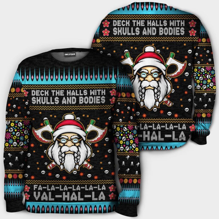 Viking Merry Xmas Valhalla 3d shirt hoodie 10