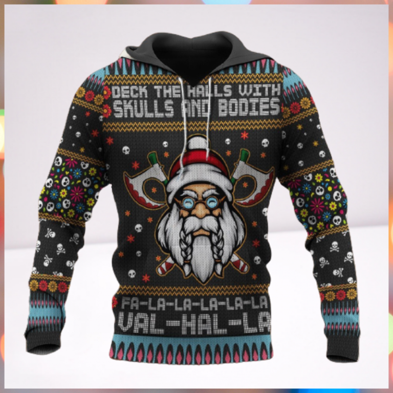 Viking Merry Xmas Valhalla 3d shirt hoodie 8