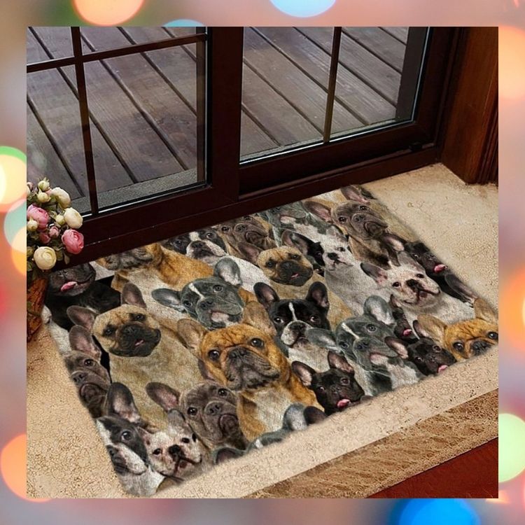 A Bunch Of French Bulldogs Doormat