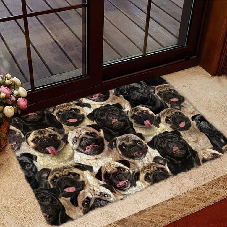 A Bunch Of Pugs Doormat 6