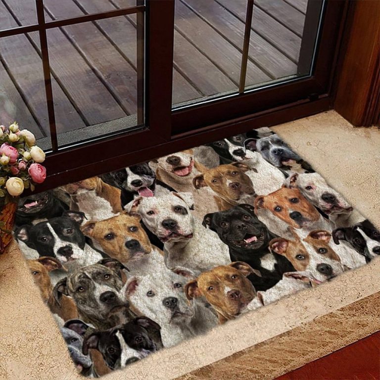 A Bunch Of Staffordshire Bull Terriers, Staffy Doormat 7