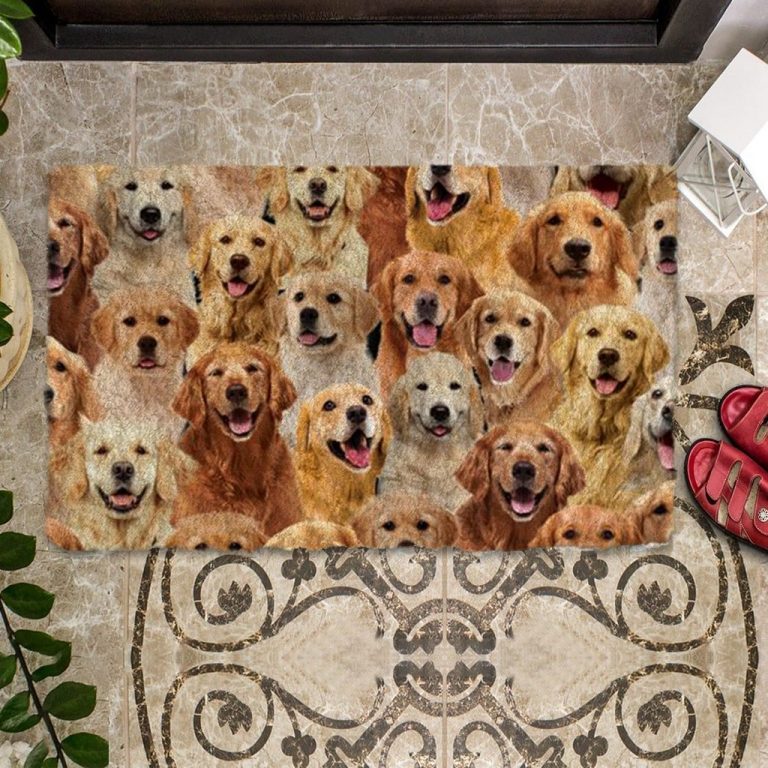 A bunch Of Golden Retrievers Doormat 7