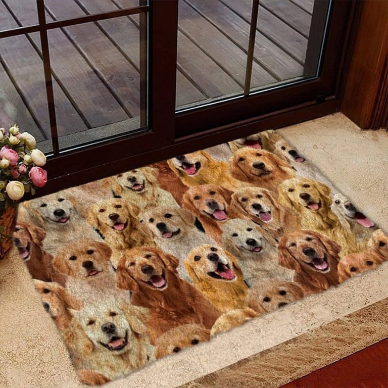 A bunch Of Golden Retrievers Doormat 6