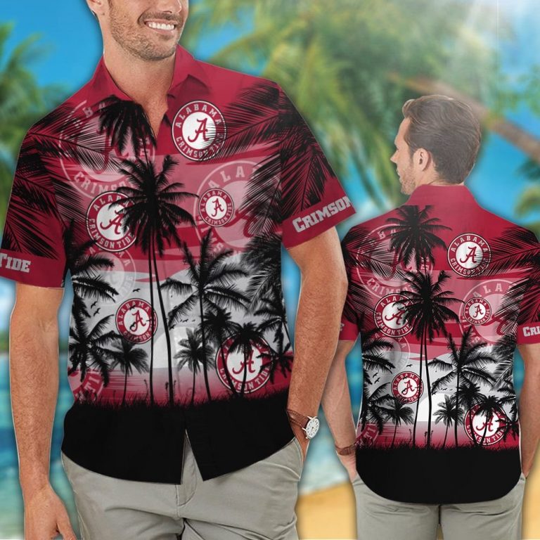 Alabama Crimson Tide Hawaiian Tropical shirt, short 12