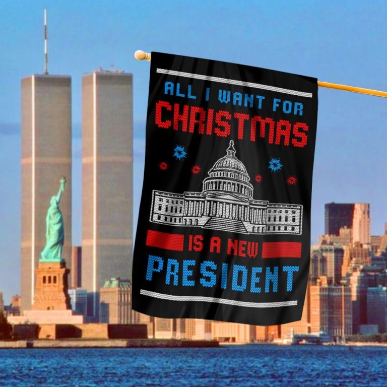 All I Want For Christmas is a new president flag 14